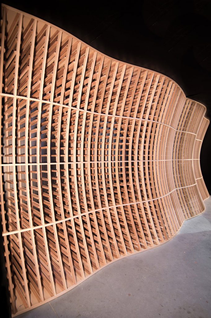 curved wine racking