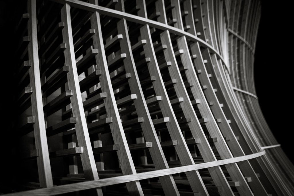 curved wine racking