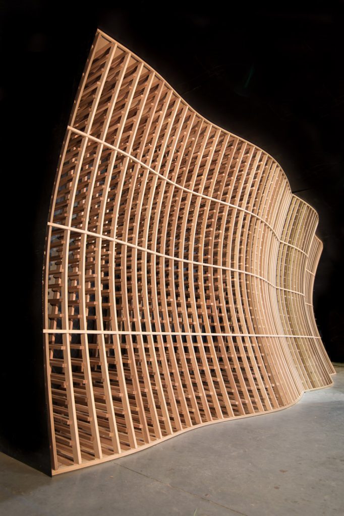 curved wine racking