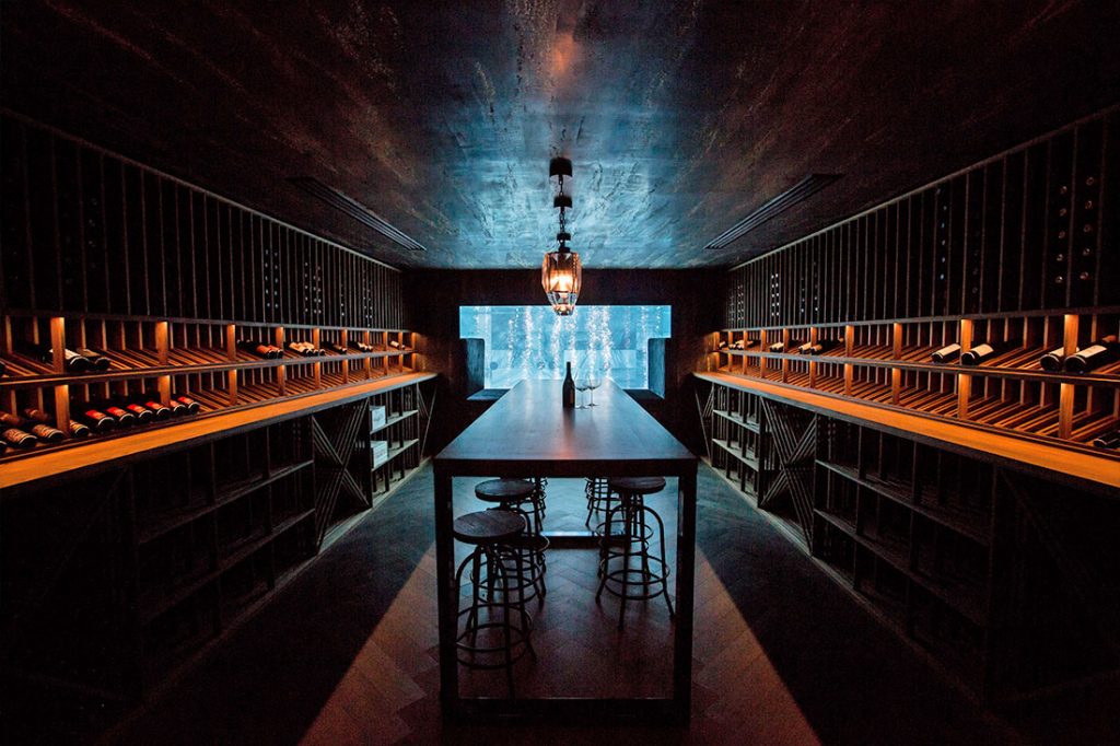 custom blackened-ash racking