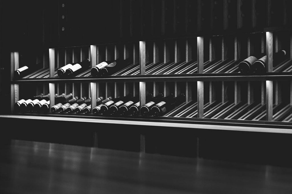 custom blackened-ash racking