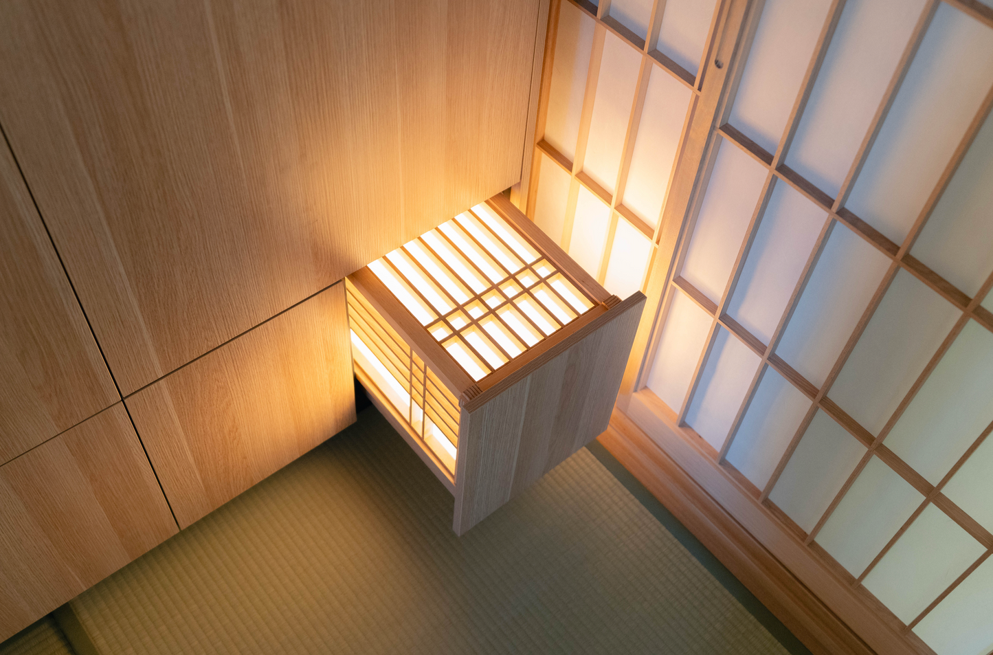 shoji bedside table light