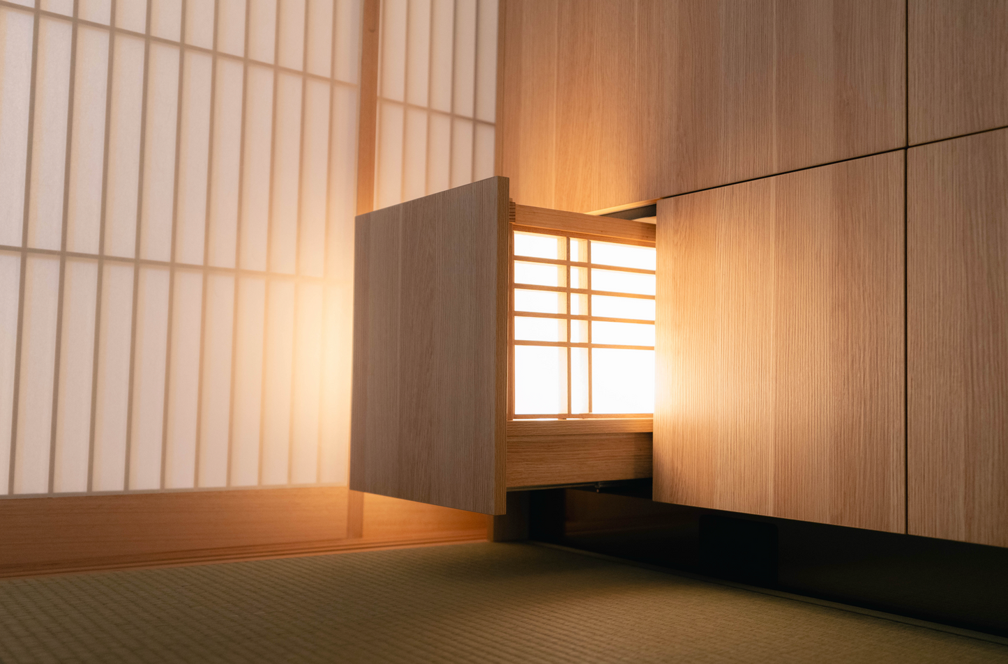 shoji bedside table light