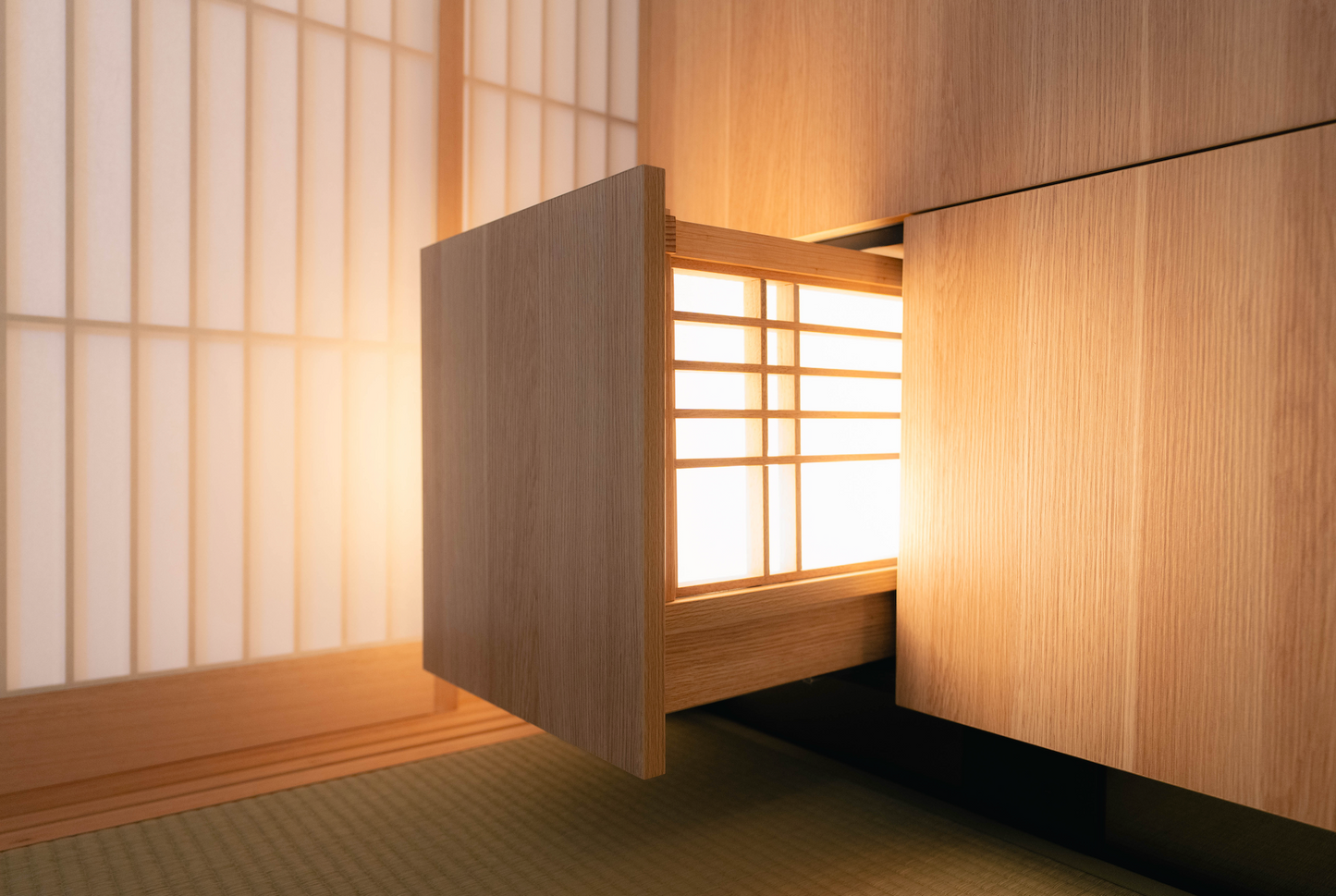 shoji bedside table light
