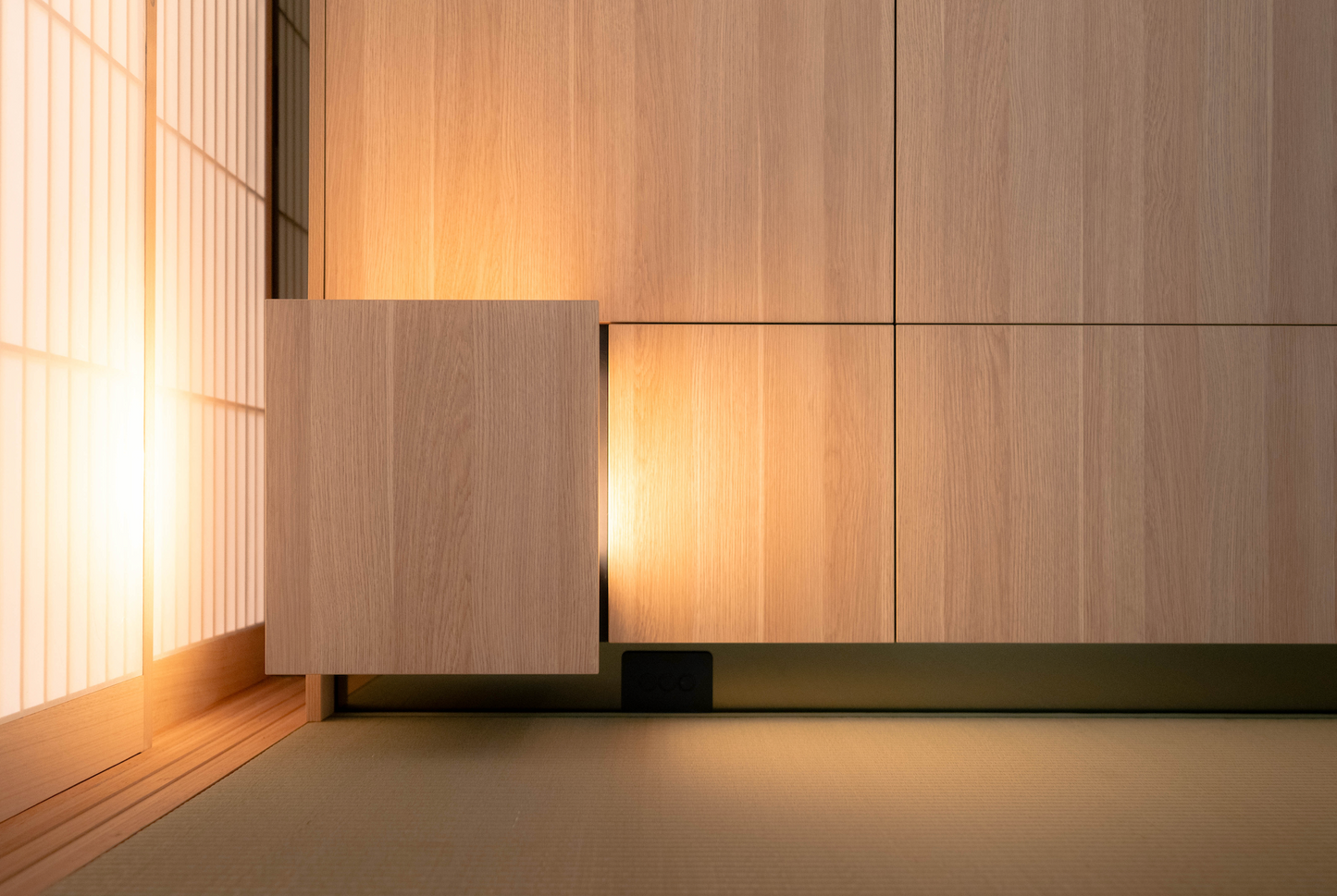 shoji bedside table light