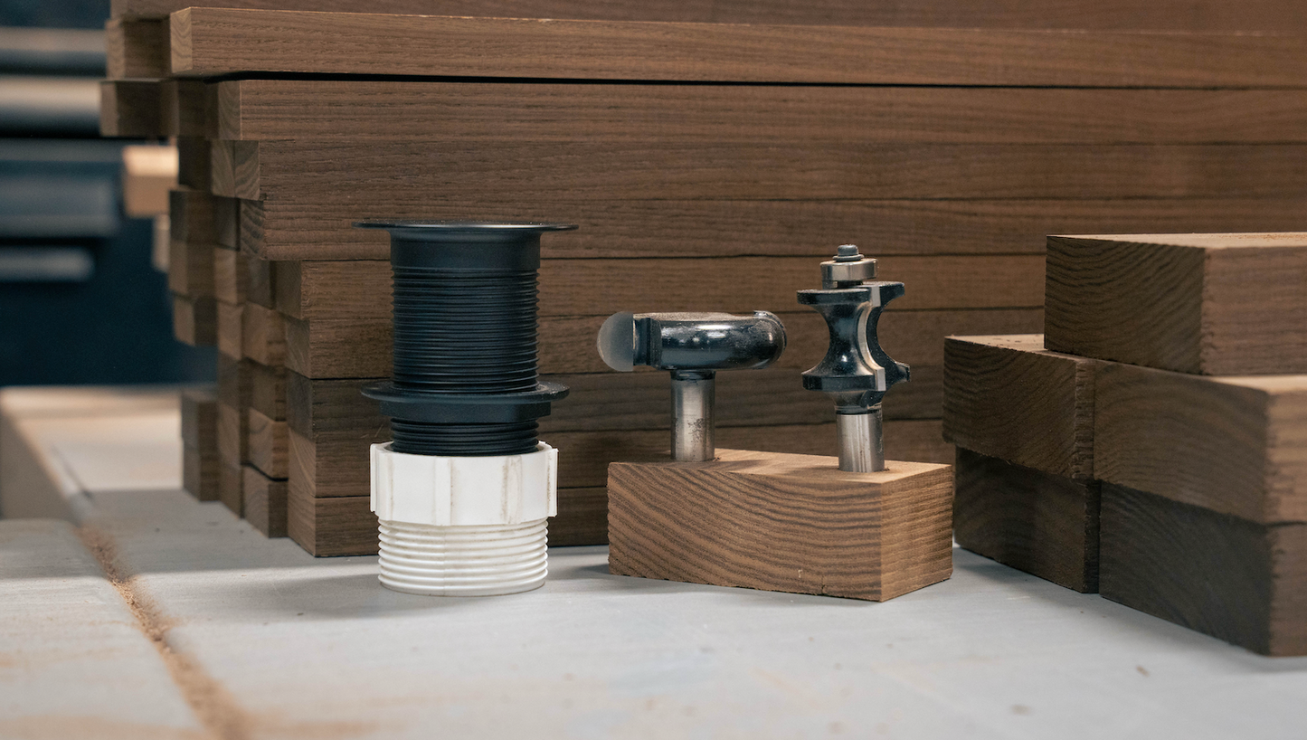 blackened-ash pedestal basin