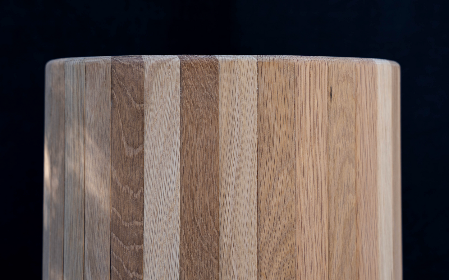 oak pedestal basin