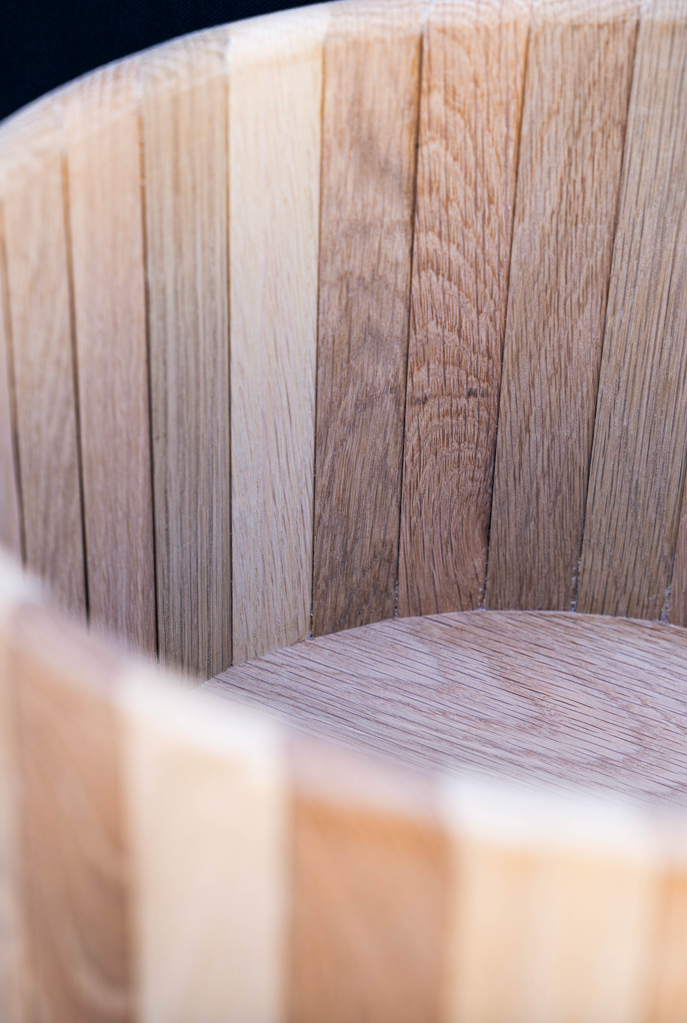 oak pedestal basin