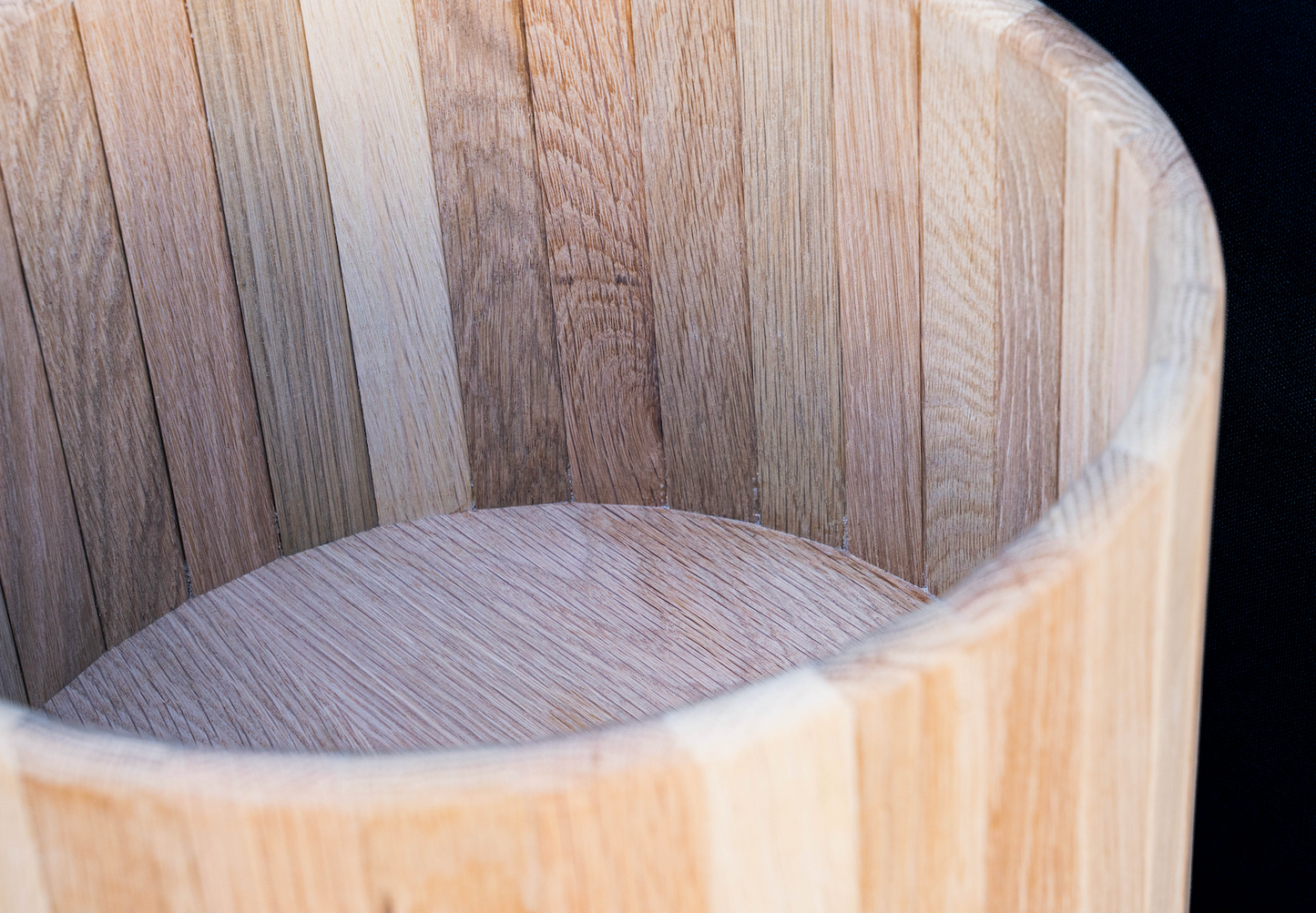 oak pedestal basin