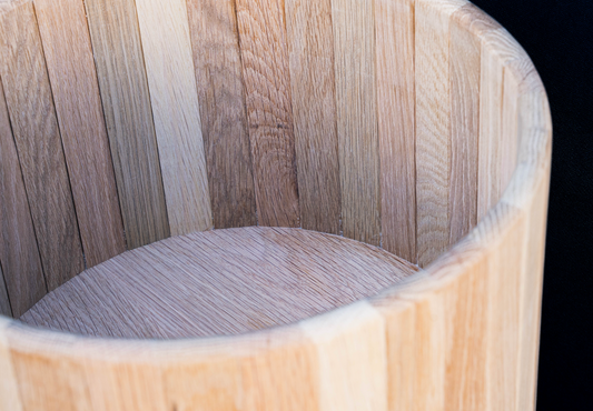 oak pedestal basin