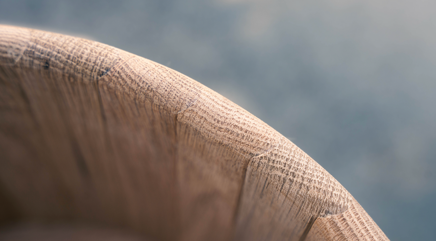 oak pedestal basin