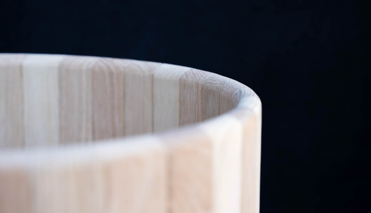oak pedestal basin