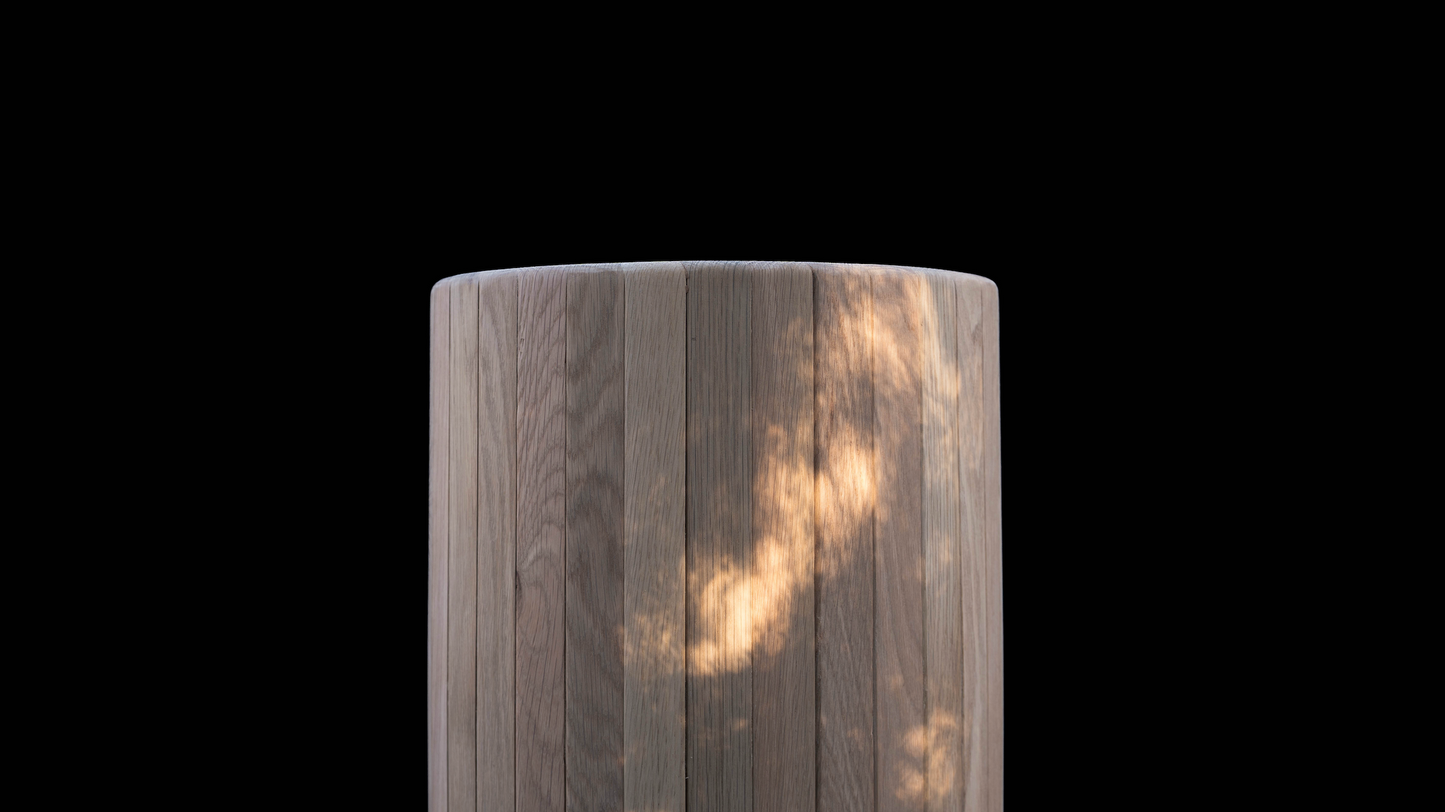 oak pedestal basin