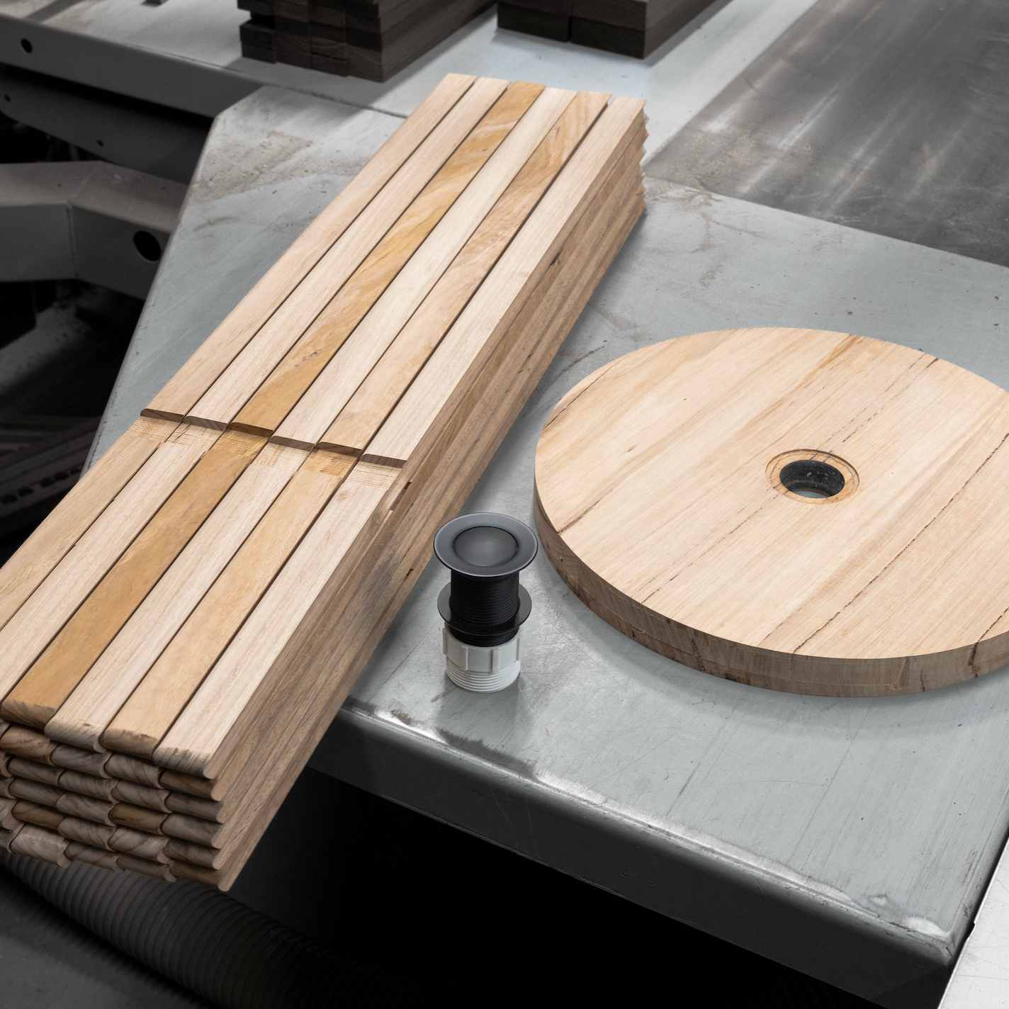 oak pedestal basin