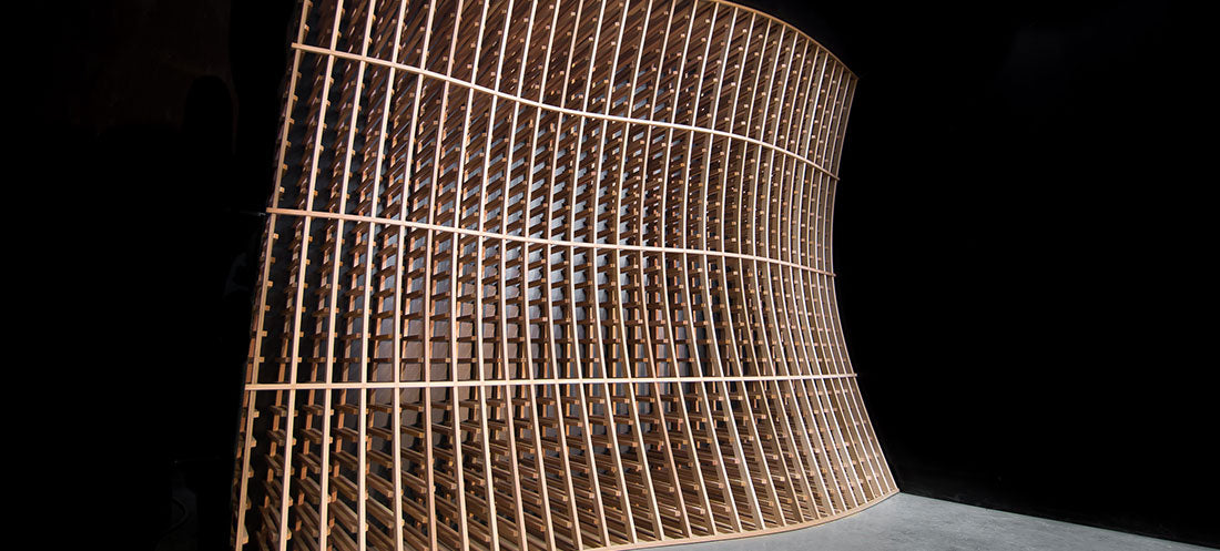 curved wine racking