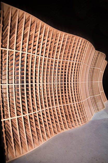 curved wine racking