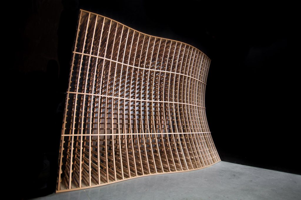 curved wine racking