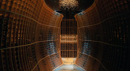curved wine racking