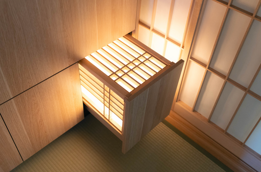 shoji bedside table light
