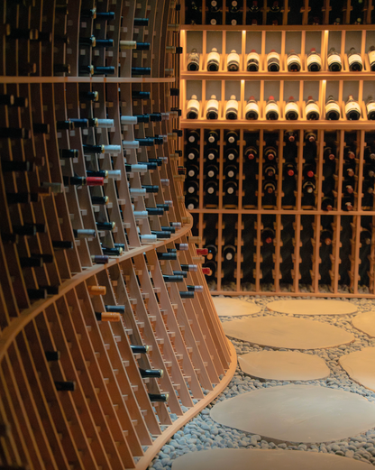 curved wine racking