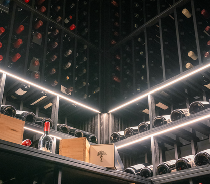custom stained racking