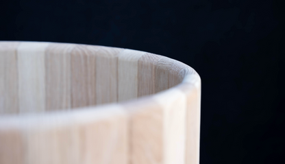 oak pedestal basin