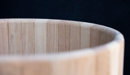oak pedestal basin